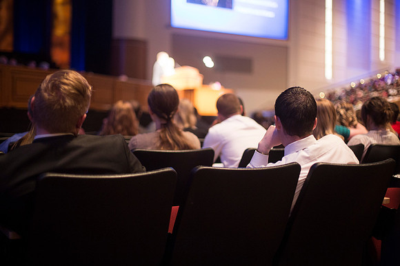 President and Sister Gilbert challenge students to "Rise to the Call!" In their first devotional as President of BYU-I.