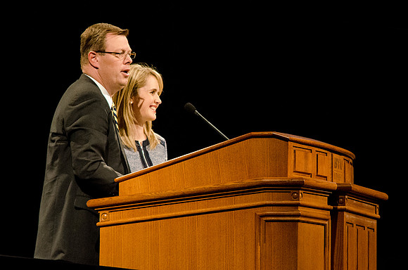 President and Sister Gilbert challenge students to "Rise to the Call!" In their first devotional as President of BYU-I.