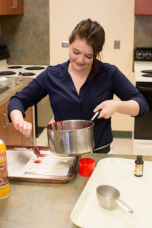 Students make candy in the Food Science Lab.