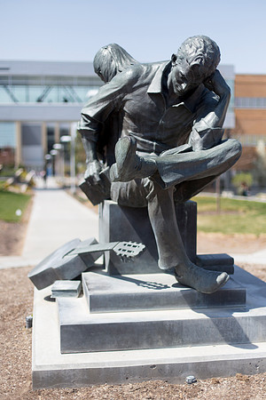 One of the many statues on BYU-I campus.