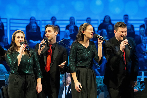 Laura Osnes performs during the Christmas concert with BYUI Student music programs.