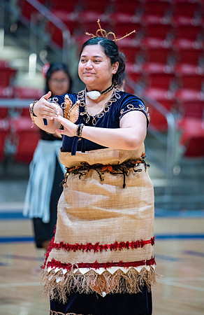 Students rehearsing for cultural night at the hart building.