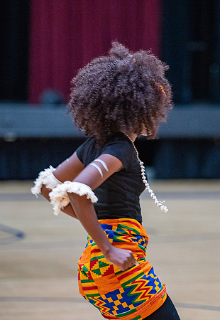 Students rehearsing for cultural night at the hart building.
