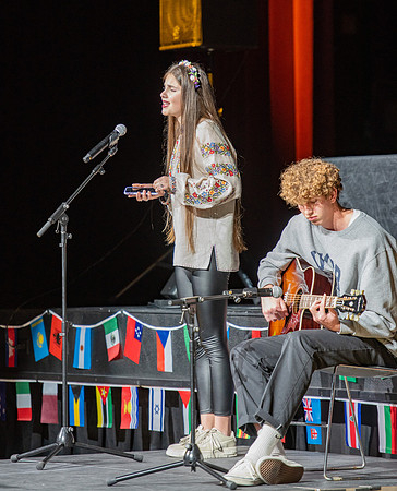 Students performing at cultural night.