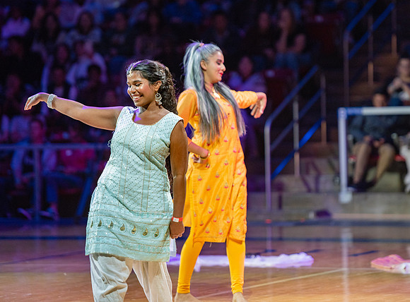 Students performing at cultural night.