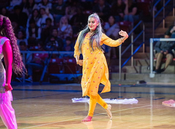 Students performing at cultural night.