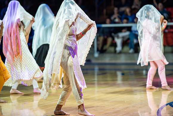 Students performing at cultural night.