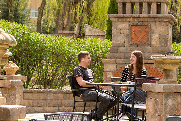 Students on campus during the first week of Spring Semester.