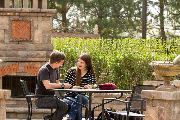 Students on campus during the first week of Spring Semester.