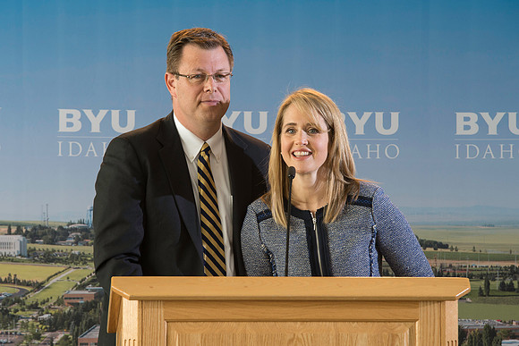 BYU-Idaho's new President, Clark G. Gilbert meets with the press. Marc Stevens opens up the press conference to the media for questions and answers.