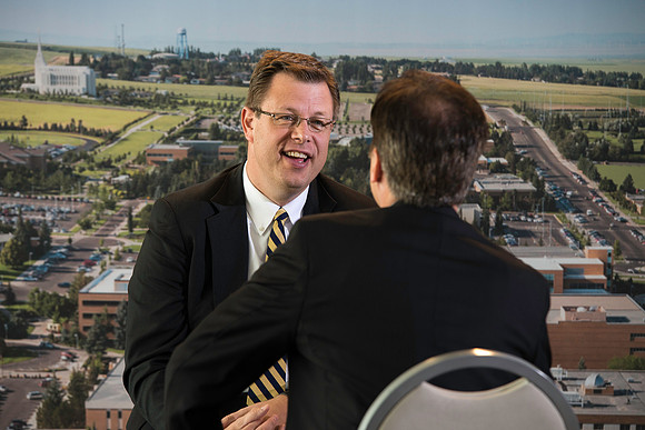 BYU-Idaho's new President, Clark G. Gilbert meets with the press. Marc Stevens opens up the press conference to the media for questions and answers.