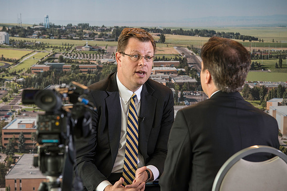 BYU-Idaho's new President, Clark G. Gilbert meets with the press. Marc Stevens opens up the press conference to the media for questions and answers.