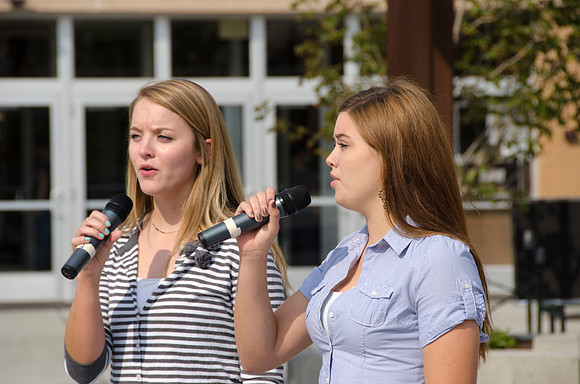 "Remembrance Field" Over 500 flags, each representing about 20 lives, were posted in the Central Quad at BYU-Idaho, each flag represent the civilians who perished in the attacks on September