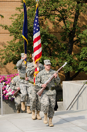 "Remembrance Field" Over 500 flags, each representing about 20 lives, were posted in the Central Quad at BYU-Idaho, each flag represent the civilians who perished in the attacks on September