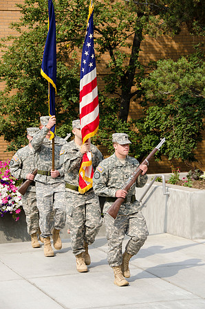 "Remembrance Field" Over 500 flags, each representing about 20 lives, were posted in the Central Quad at BYU-Idaho, each flag represent the civilians who perished in the attacks on September