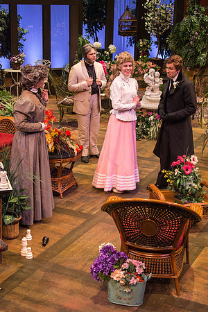 The cast of Brigham Young University-Idaho's production of "The Importance of Being Earnest" pose scenes and moments from the performance.