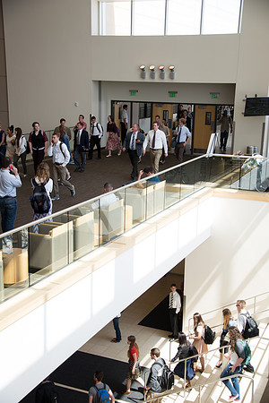 Students attend the first devotional of Spring Semester.