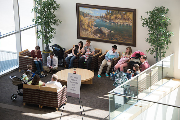 Students attend the first devotional of Spring Semester.