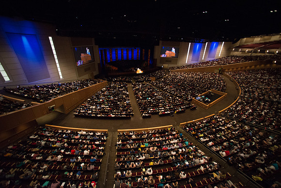 Students attend the first devotional of Spring Semester.