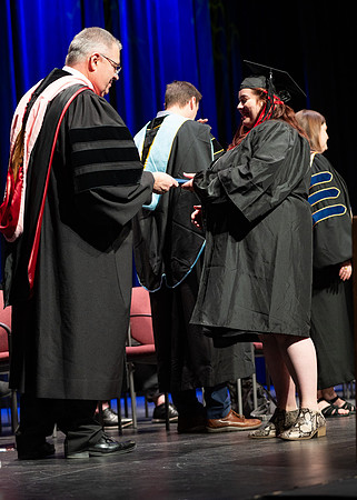 Graduates during convocation for the College of Academic Success & Interdisciplinary Studies. Speakers: Kevin Brower, Jenna Kate Wilson, Tyler Christensen