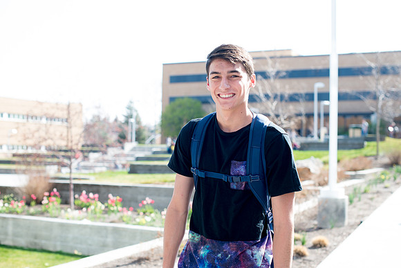 Students on campus during the first week of Spring Semester.