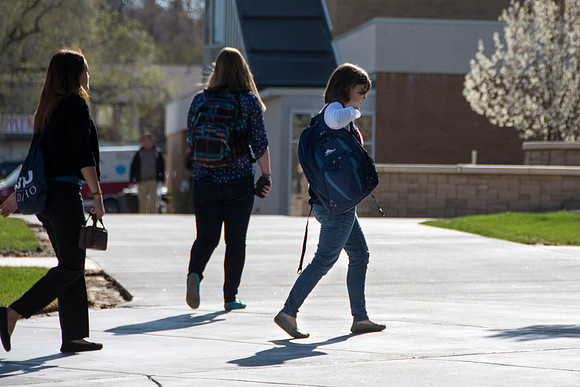 The first day of school for the Spring 2015 semester.
