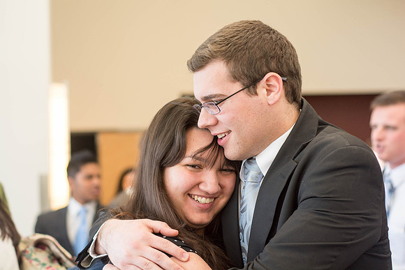 Students attend the first devotional of Spring Semester.