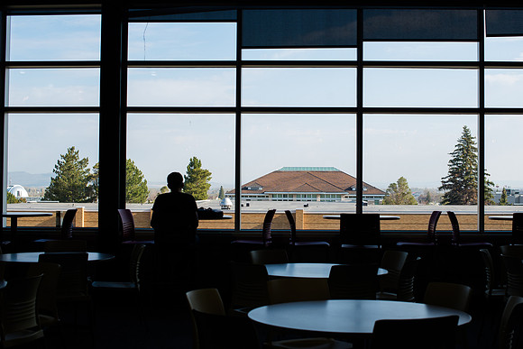 Students on campus during the first week of Spring Semester.