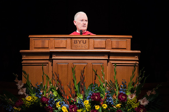 Winter 2012 Commencement, Pres. Clark addresses the graduates