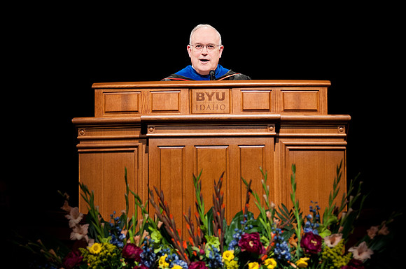 Winter 2012 Commencement, Paul V. Johnson address the graduates