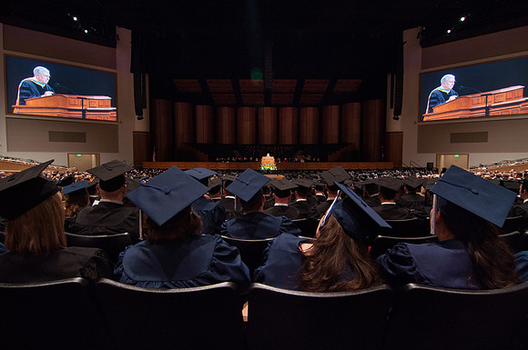 Winter 2012 Commencement, Elder M. Russell Ballard addresses the graduates
