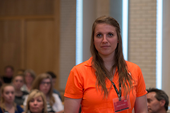 New Freshman and their parents Get Connected with BYU-Idaho's new President and his wife during an orientation meeting.