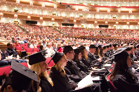 Byu-Idaho graduates at commencement