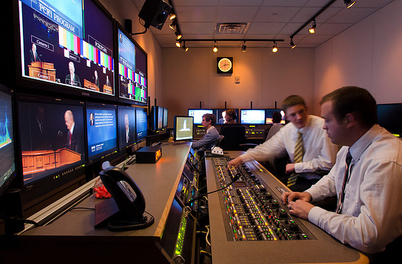 Devotional: Behind the Scenes w/AV. Camera control room