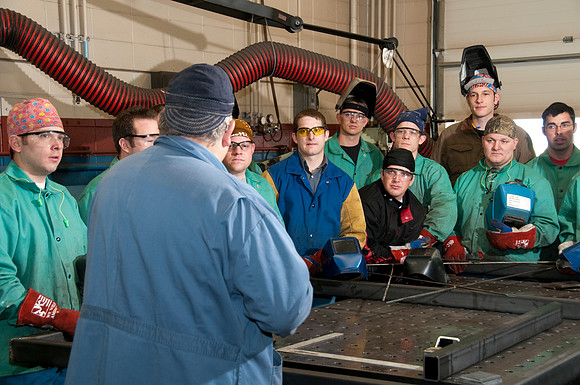 Welding class taught by Dale Mortensen.