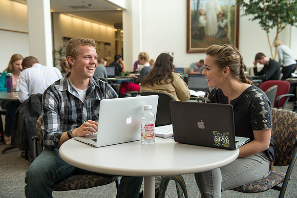 Students say "thank you" for finacial aid through LDS Philanthropies.