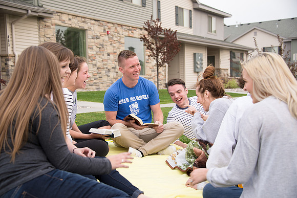 Young single adult Home Evening groups are help every Monday in Rexburg.