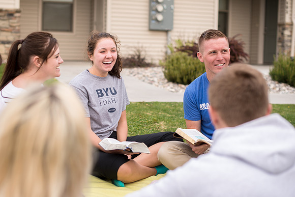 Young single adult Home Evening groups are help every Monday in Rexburg.