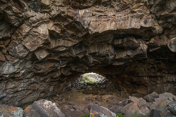 Students go to the Civil Defense Caves as an activity at the BYU-Idaho Outdoor Activities program.