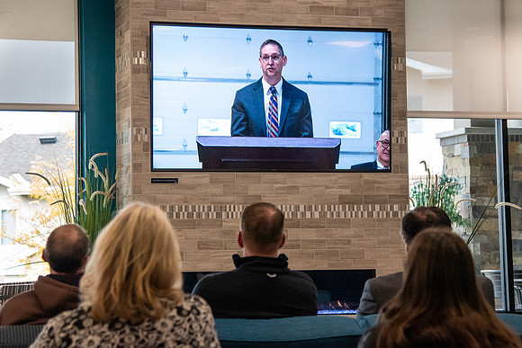 Dedication of the University Village, married housing, through a broadcast.