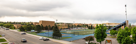 View of the Stadium and the north part of Campus from the NorthPoint Balcony.