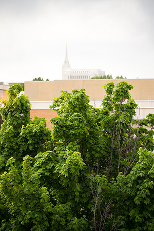 View of the Rexburg Temple from the NorthPoint balcony