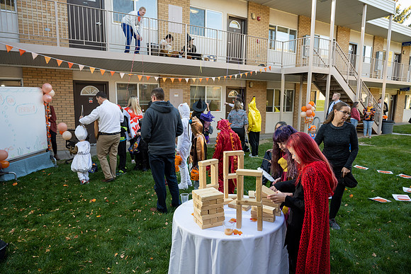 Online Learning Department, Halloween Carnival in Lamprecht Hall courtyard.