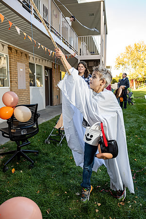 Online Learning Department, Halloween Carnival in Lamprecht Hall courtyard.