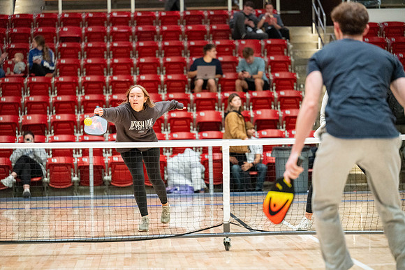 Pickleball Tournament held in the Hart Gym.