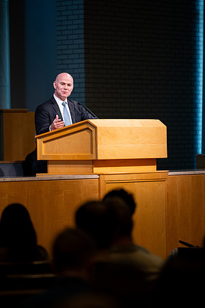 Mark H. and Laura F. Willes Forum in the Taylor Chapel.