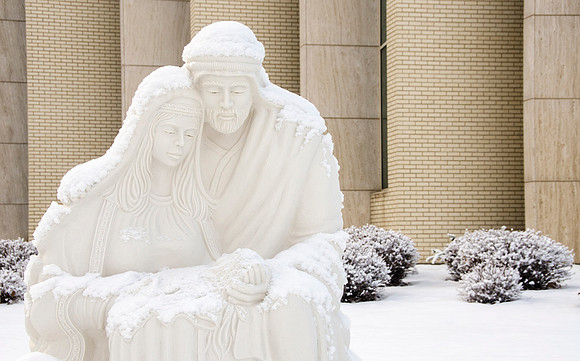 A nativity in front of the John Taylor Building celebrates the birth of Our Lord and Savior, Jesus Christ.