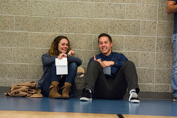 Students do a variety of service activies together with their dates.