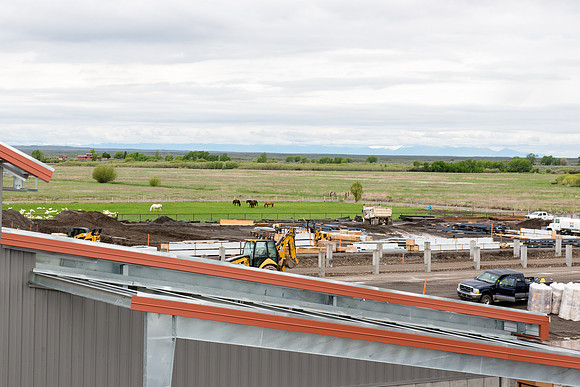The Livestock Center goes under some construction.