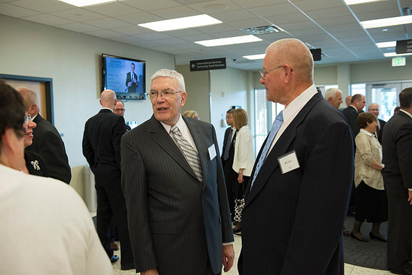 President Clark G.Gilbert meets with members of the President's Club for an evening of good food, entertainment and enlightenment.